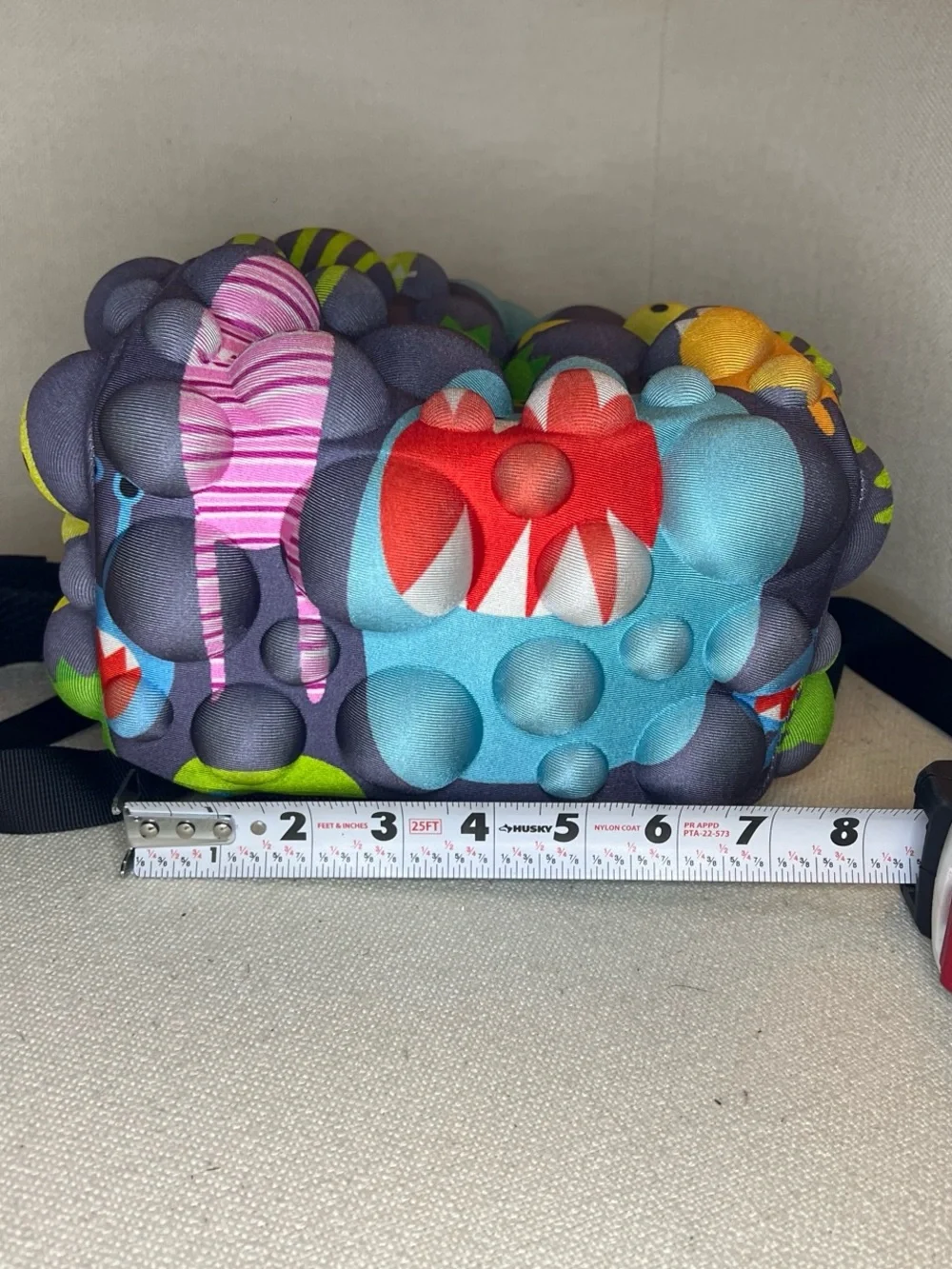 Kids Bubble Backpack in Multi-Color Monster Print